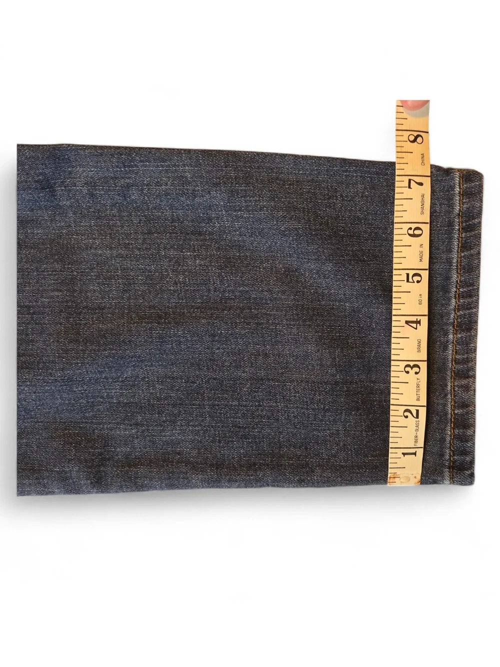 Eddie Bauer Womens Boyfriend Relaxed Distressed Jeans Size 10 Dark Wash - Picture 9 of 14